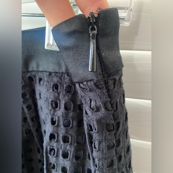 Accepting offers- Elegant Black Eyelet Midi Skirt - Picture 2 of 4